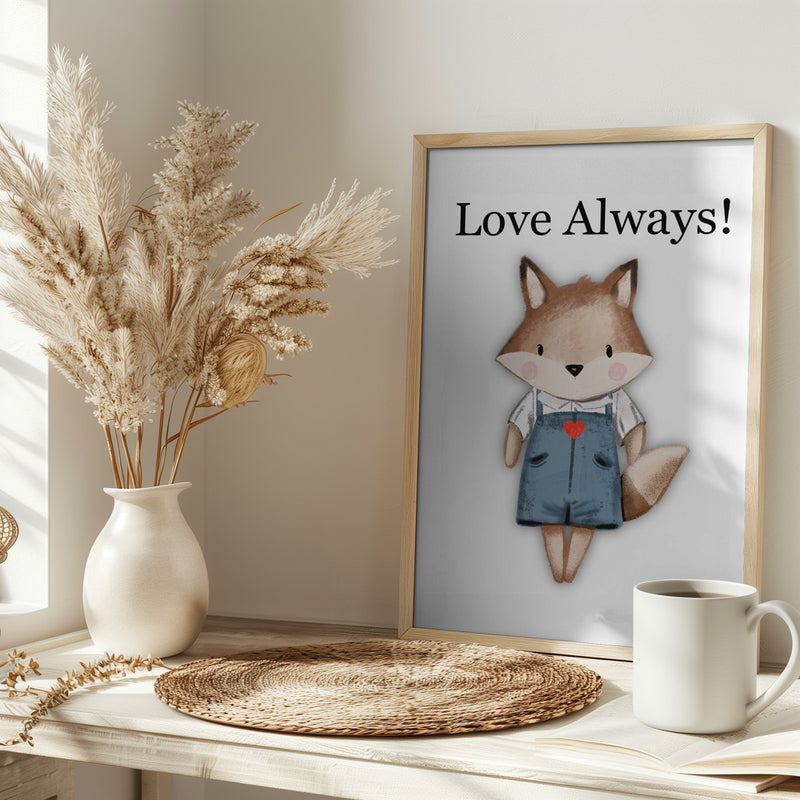 Love Always! - Stretched Canvas, Poster or Fine Art Print I Heart Wall Art