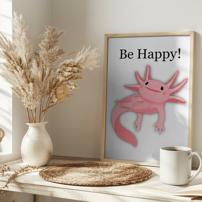 Be Happy! - Stretched Canvas, Poster or Fine Art Print I Heart Wall Art