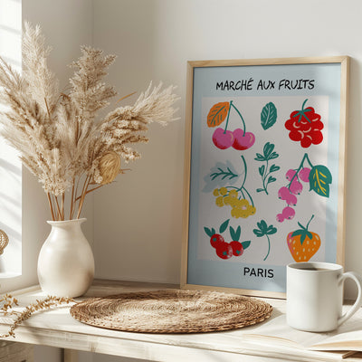 Fruit Market Paris - Stretched Canvas, Poster or Fine Art Print I Heart Wall Art