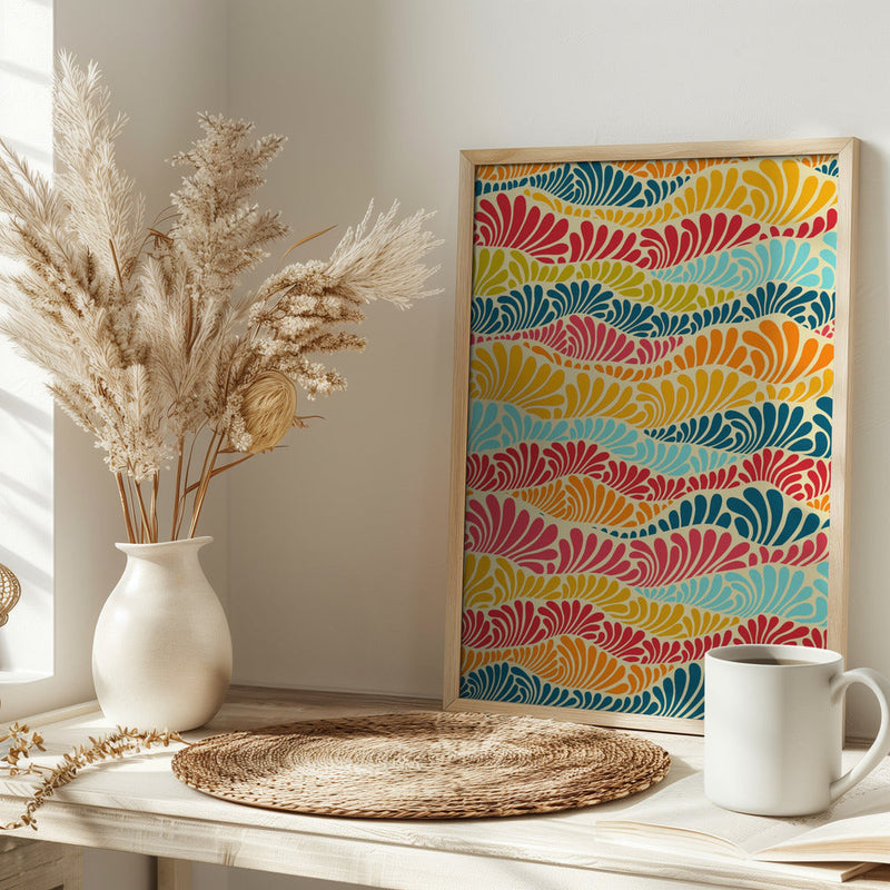 Leafy Mosaic - Stretched Canvas, Poster or Fine Art Print I Heart Wall Art