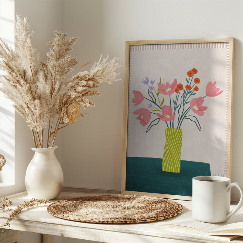 Summer Flowers - Stretched Canvas, Poster or Fine Art Print I Heart Wall Art