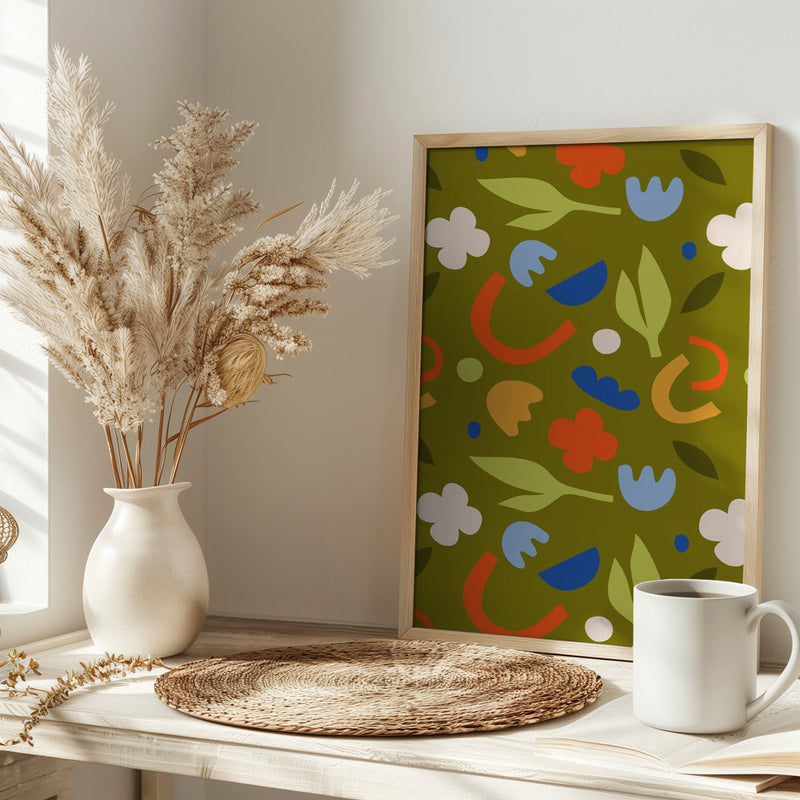 Olive Meadow - Stretched Canvas, Poster or Fine Art Print I Heart Wall Art
