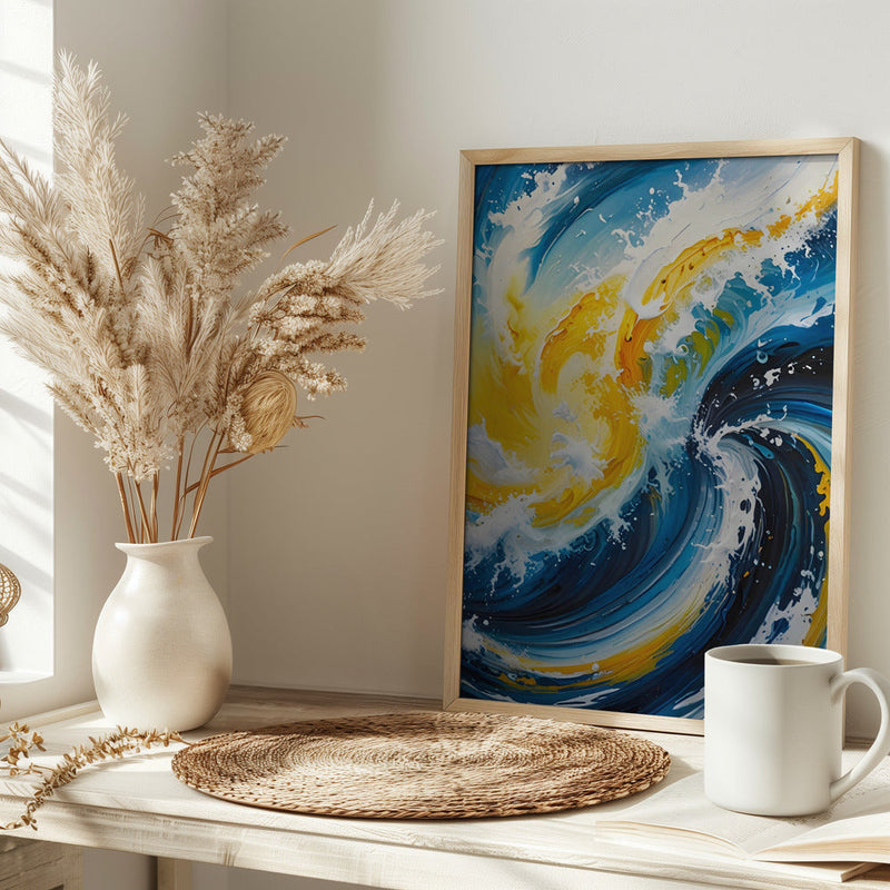 Oceanic Whirlwind - Stretched Canvas, Poster or Fine Art Print I Heart Wall Art