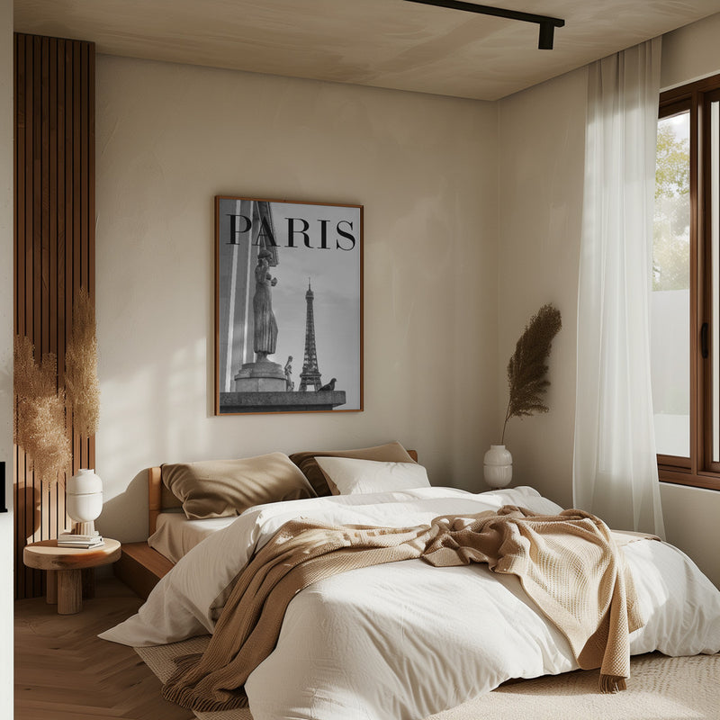 Paris Text 5 - Stretched Canvas, Poster or Fine Art Print I Heart Wall Art