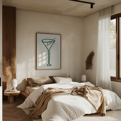 Cocktail Green - Stretched Canvas, Poster or Fine Art Print I Heart Wall Art