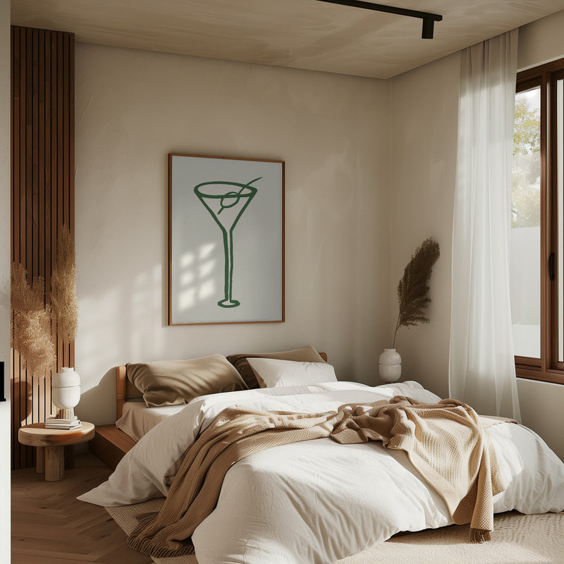 Cocktail Green - Stretched Canvas, Poster or Fine Art Print I Heart Wall Art