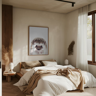 Peekaboo Hedgehog - Stretched Canvas, Poster or Fine Art Print I Heart Wall Art