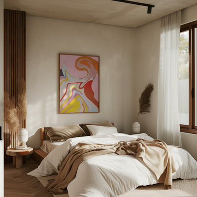 Organic Bauhaus Waved2 - Stretched Canvas, Poster or Fine Art Print I Heart Wall Art