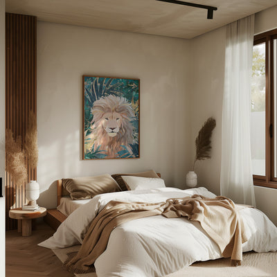 Lion Jungle 2 - Stretched Canvas, Poster or Fine Art Print I Heart Wall Art