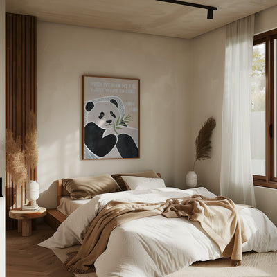 Children's panda typography - Stretched Canvas, Poster or Fine Art Print I Heart Wall Art