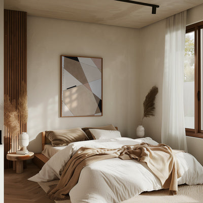 Geometric Beige art - Stretched Canvas, Poster or Fine Art Print I Heart Wall Art