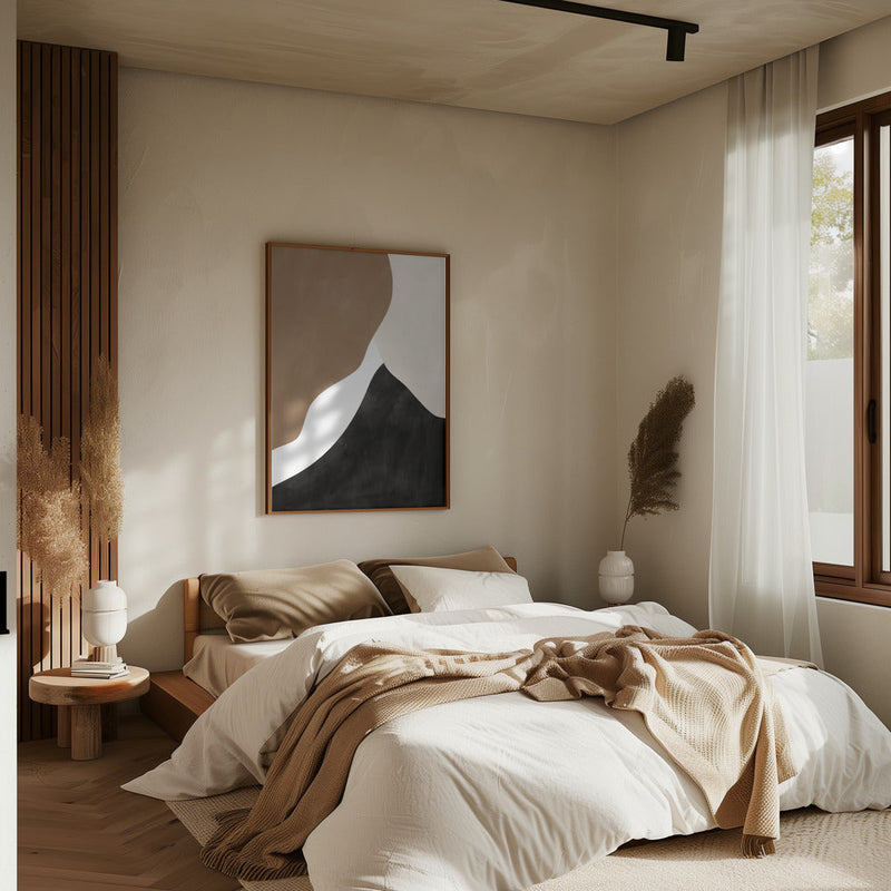 Abstract Beige and Brown Art - Stretched Canvas, Poster or Fine Art Print I Heart Wall Art