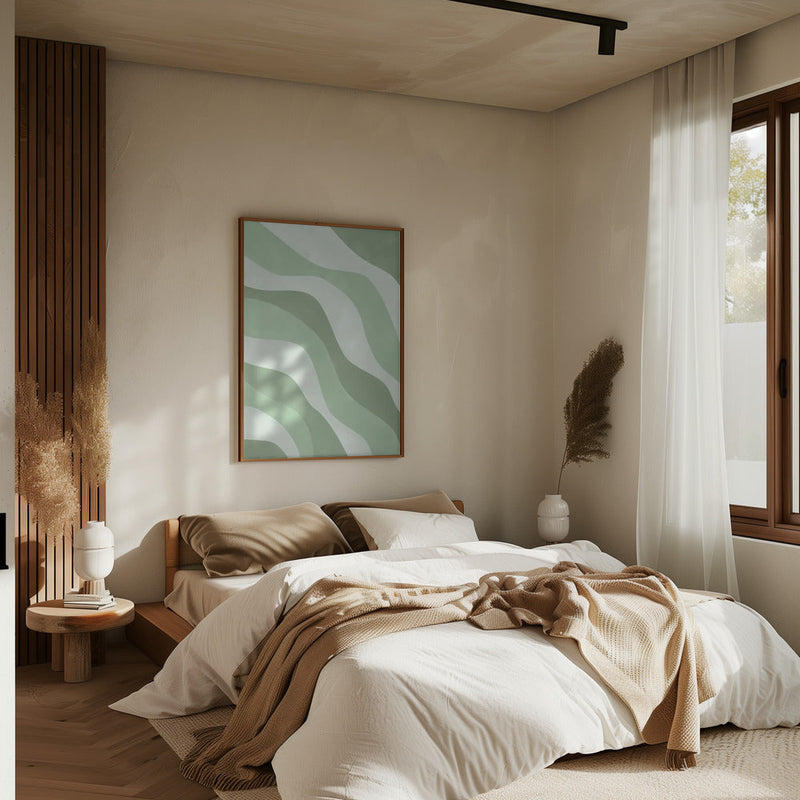 Verdant Waves - Stretched Canvas, Poster or Fine Art Print I Heart Wall Art