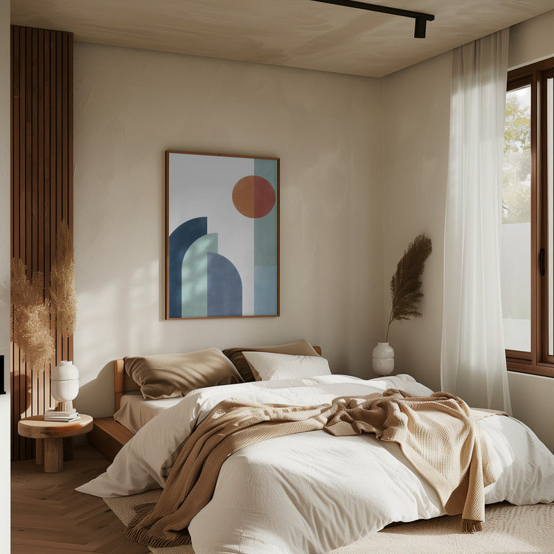 Geometric Shapes With A Minimalist Design - Stretched Canvas, Poster or Fine Art Print I Heart Wall Art