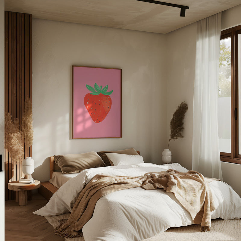 Strawberry - Stretched Canvas, Poster or Fine Art Print I Heart Wall Art