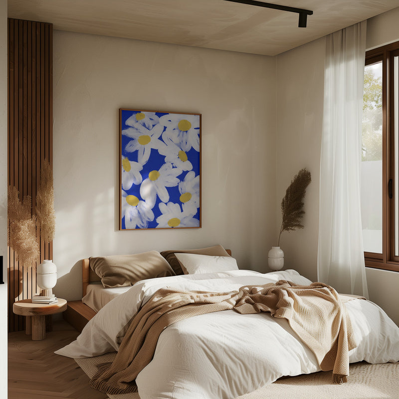 Floating Daisies - Stretched Canvas, Poster or Fine Art Print I Heart Wall Art