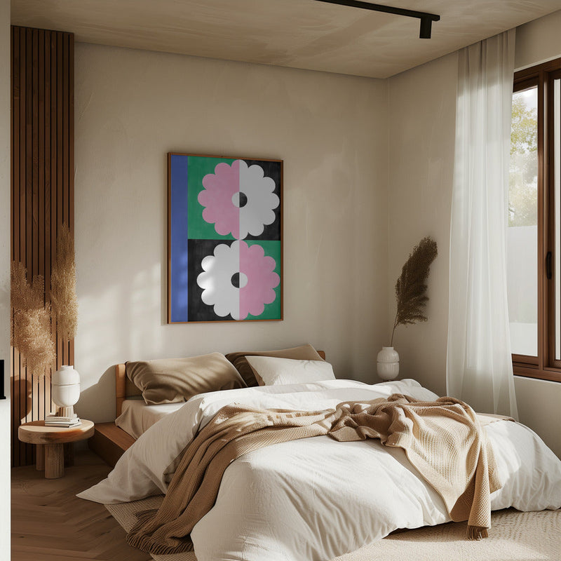 Symmetry Blossoms - Stretched Canvas, Poster or Fine Art Print I Heart Wall Art