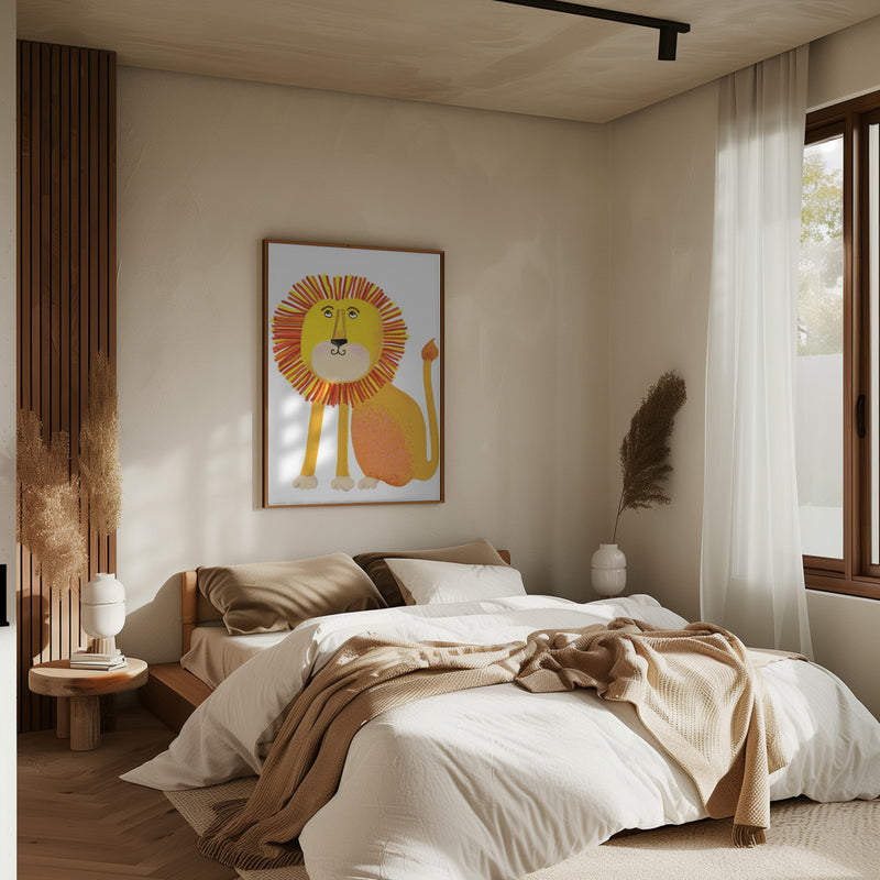 Lion - Stretched Canvas, Poster or Fine Art Print I Heart Wall Art