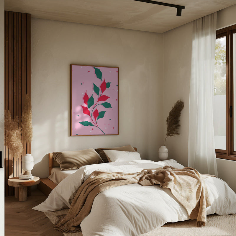 Blossoms in Crimson - Stretched Canvas, Poster or Fine Art Print I Heart Wall Art