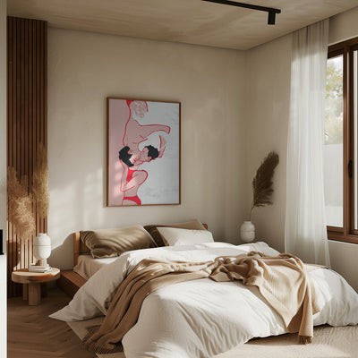Ethereal Kiss In the Waves - Stretched Canvas, Poster or Fine Art Print I Heart Wall Art