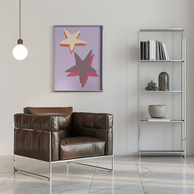 Lilac Star - Stretched Canvas, Poster or Fine Art Print I Heart Wall Art