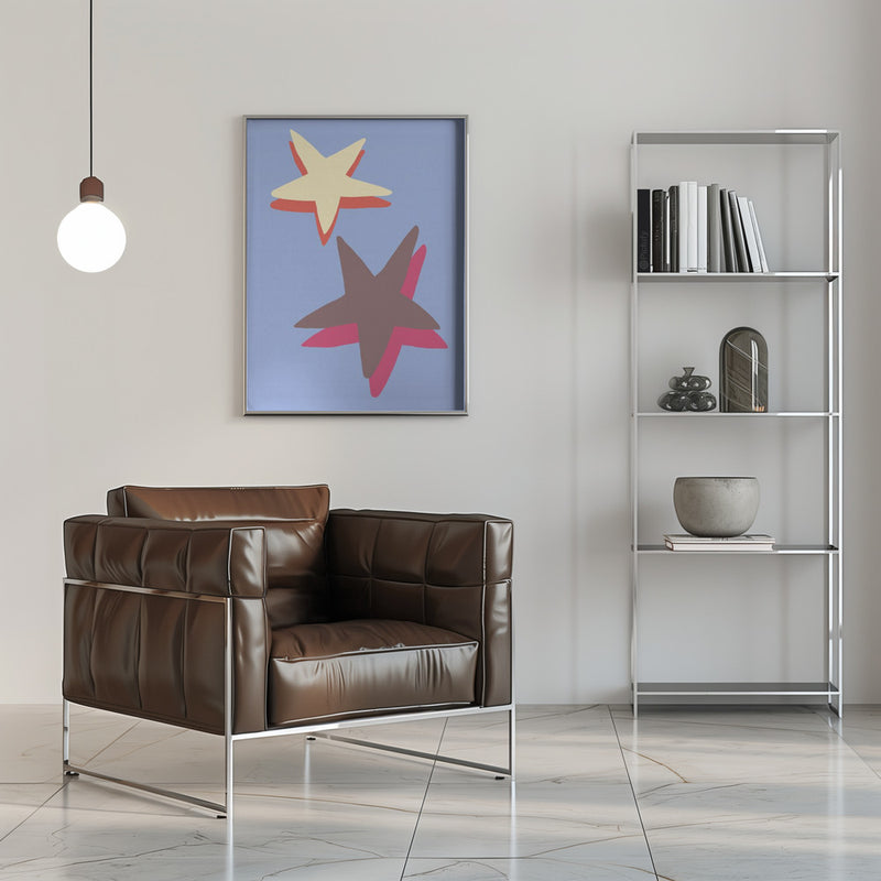 Blue Star - Stretched Canvas, Poster or Fine Art Print I Heart Wall Art