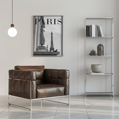 Paris Text 5 - Stretched Canvas, Poster or Fine Art Print I Heart Wall Art