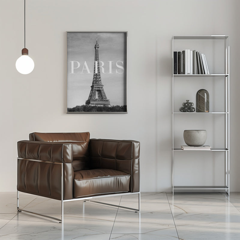 Paris Text 2 - Stretched Canvas, Poster or Fine Art Print I Heart Wall Art