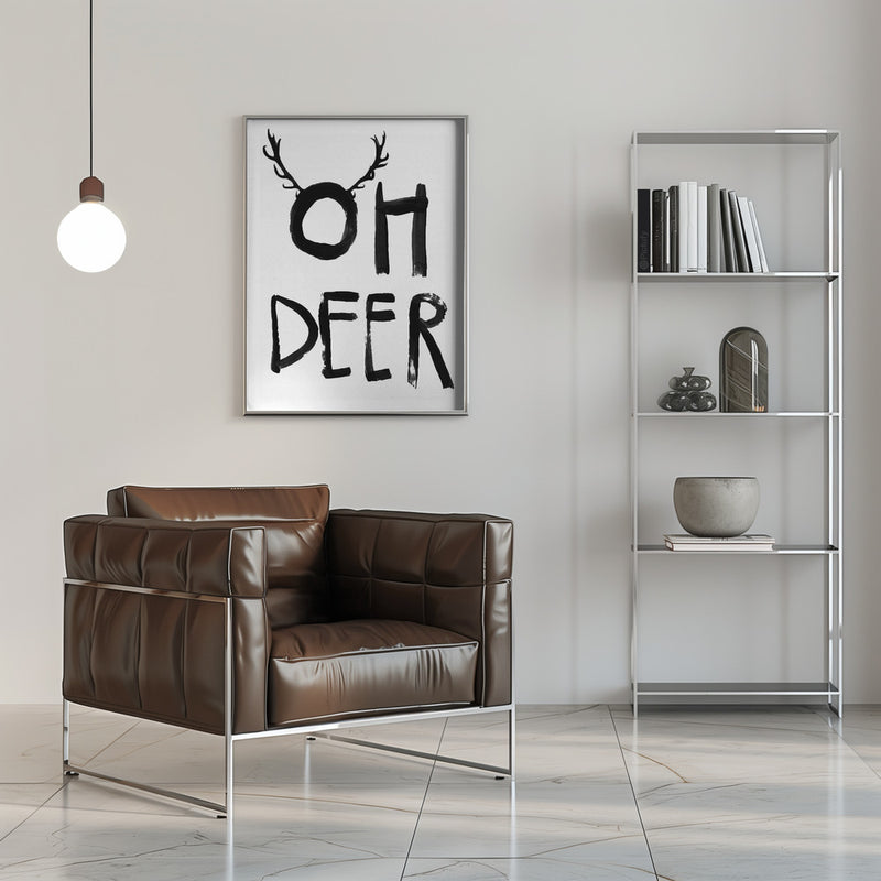 Oh Deer - Stretched Canvas, Poster or Fine Art Print I Heart Wall Art