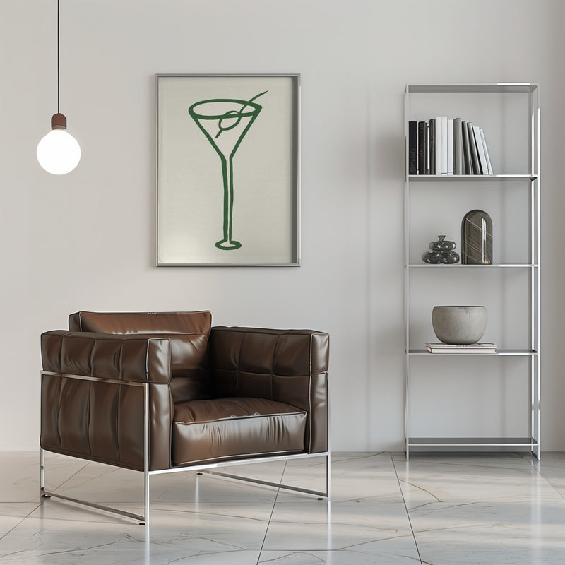Cocktail Green - Stretched Canvas, Poster or Fine Art Print I Heart Wall Art