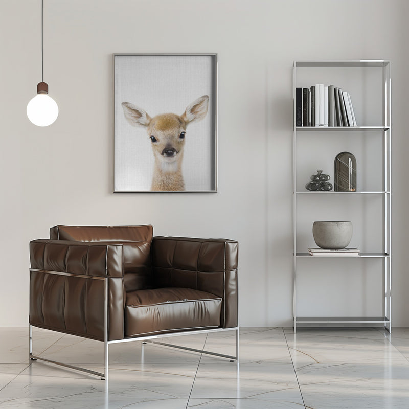 Peekaboo Baby Deer - Stretched Canvas, Poster or Fine Art Print I Heart Wall Art