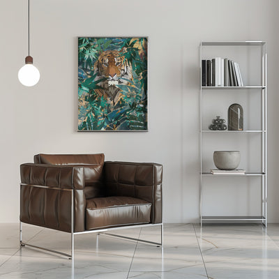 Tiger in the jungle 2 - Stretched Canvas, Poster or Fine Art Print I Heart Wall Art