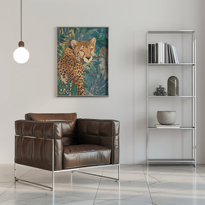 Cheetah In the Jungle 2 - Stretched Canvas, Poster or Fine Art Print I Heart Wall Art