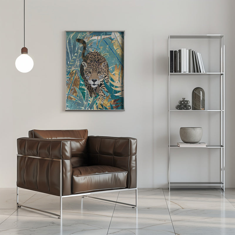 Jaguar Jungle 2 - Stretched Canvas, Poster or Fine Art Print I Heart Wall Art