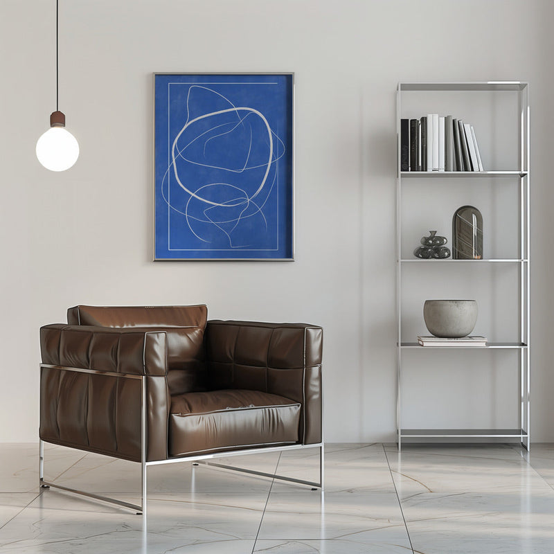 Whirling Azure Paths - Stretched Canvas, Poster or Fine Art Print I Heart Wall Art