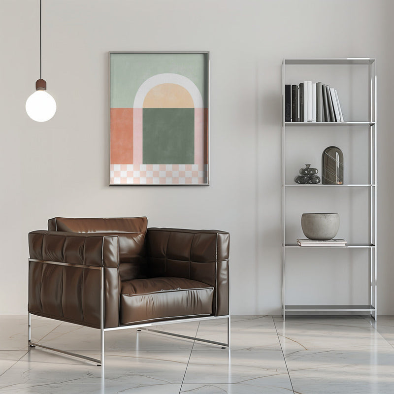 Geometric Composition With Pastel Colors - Stretched Canvas, Poster or Fine Art Print I Heart Wall Art