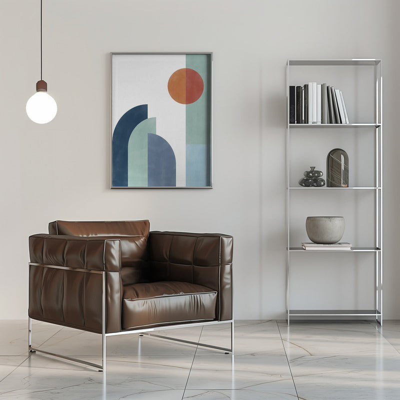 Geometric Shapes With A Minimalist Design - Stretched Canvas, Poster or Fine Art Print I Heart Wall Art