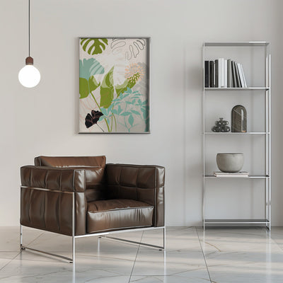 Leaves Line Boho3 Kopie - Stretched Canvas, Poster or Fine Art Print I Heart Wall Art