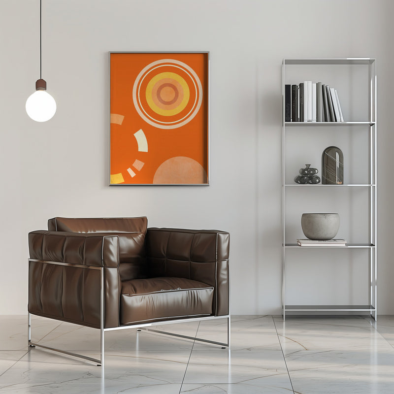 Spring Mid Rhapsody Orange 4 - Stretched Canvas, Poster or Fine Art Print I Heart Wall Art