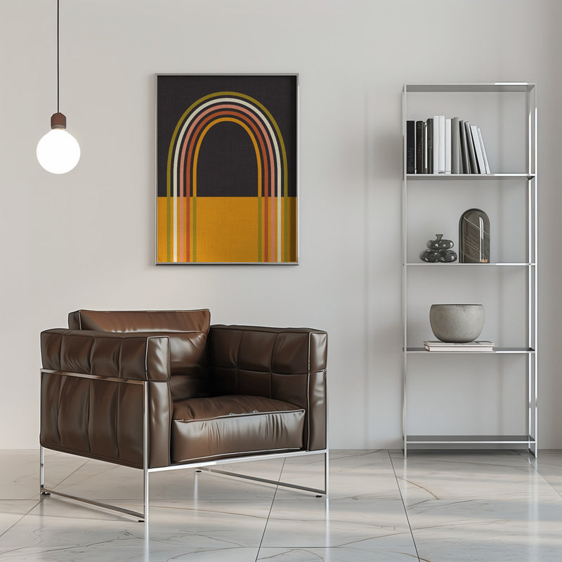 Geo Shapes Fall 21 Rainbow Arc - Stretched Canvas, Poster or Fine Art Print I Heart Wall Art