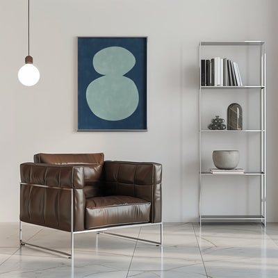 Mint Silhouette - Stretched Canvas, Poster or Fine Art Print I Heart Wall Art