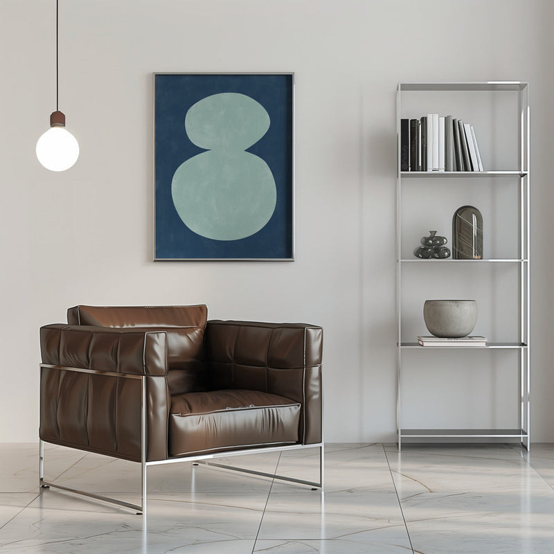 Mint Silhouette - Stretched Canvas, Poster or Fine Art Print I Heart Wall Art