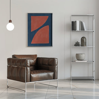 Crimson Curve Dance - Stretched Canvas, Poster or Fine Art Print I Heart Wall Art