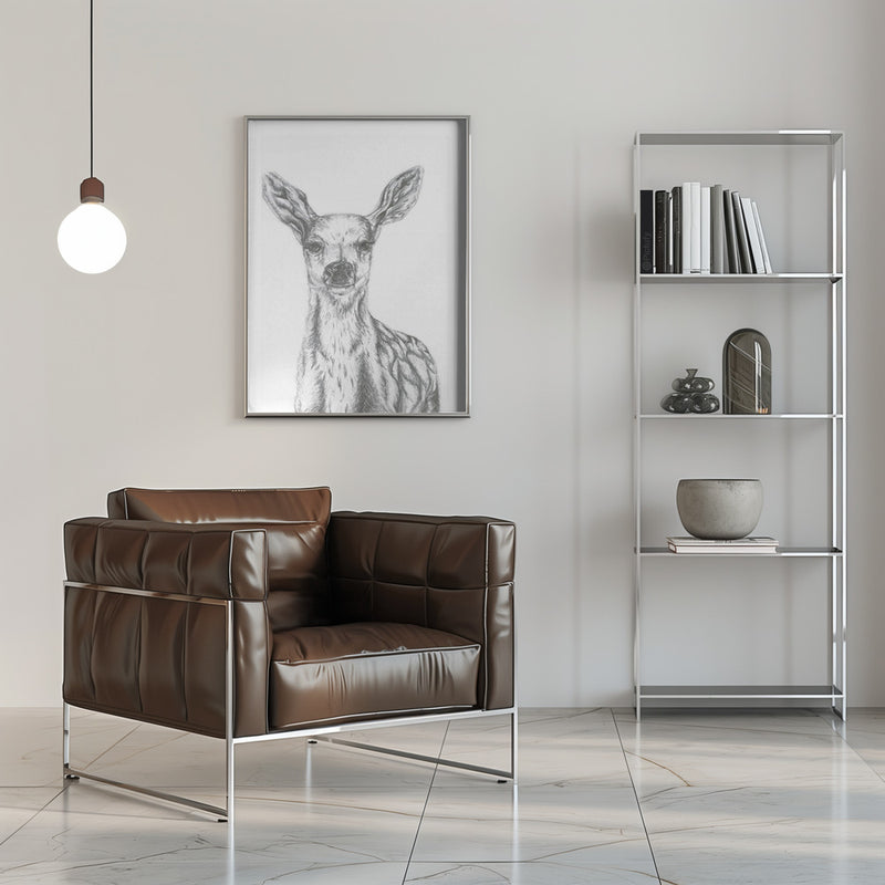 Deer - Stretched Canvas, Poster or Fine Art Print I Heart Wall Art