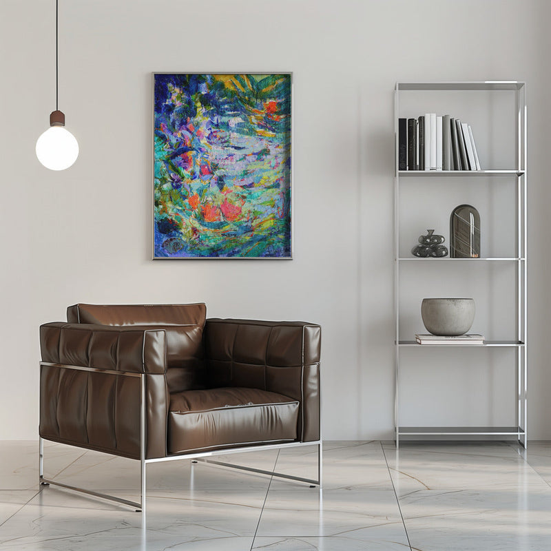 Luminous Petal Cascade - Stretched Canvas, Poster or Fine Art Print I Heart Wall Art