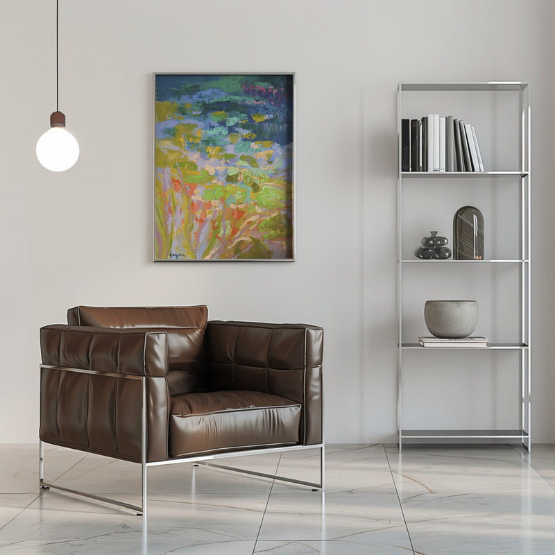 Vibrant Water Lilies - Stretched Canvas, Poster or Fine Art Print I Heart Wall Art