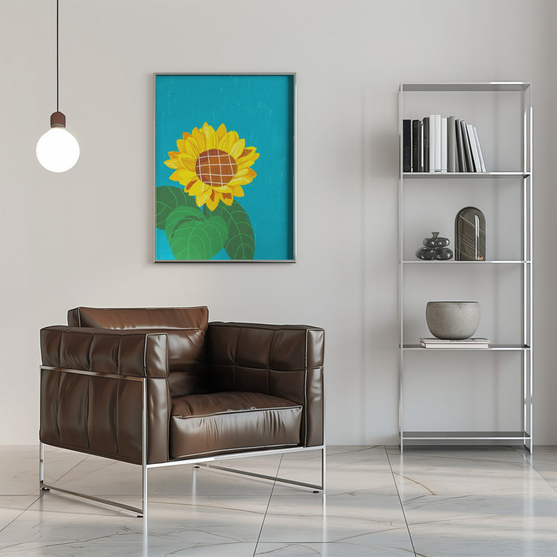 Sunflower - Stretched Canvas, Poster or Fine Art Print I Heart Wall Art