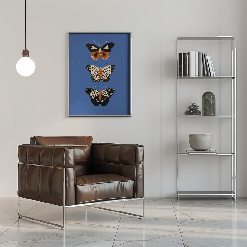 Butterflies II - Stretched Canvas, Poster or Fine Art Print I Heart Wall Art