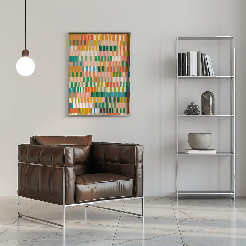 Pastel mosaic - Stretched Canvas, Poster or Fine Art Print I Heart Wall Art