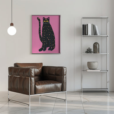 Black cat - Stretched Canvas, Poster or Fine Art Print I Heart Wall Art